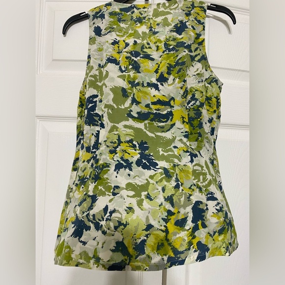 Halogen Floral Sleeveless Top - Green and Blue size XS petite - Picture 2 of 8